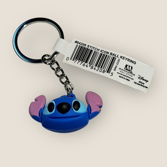 Disney Stitch Icon Ball Keyring Keychain New - Picture 1 of 2